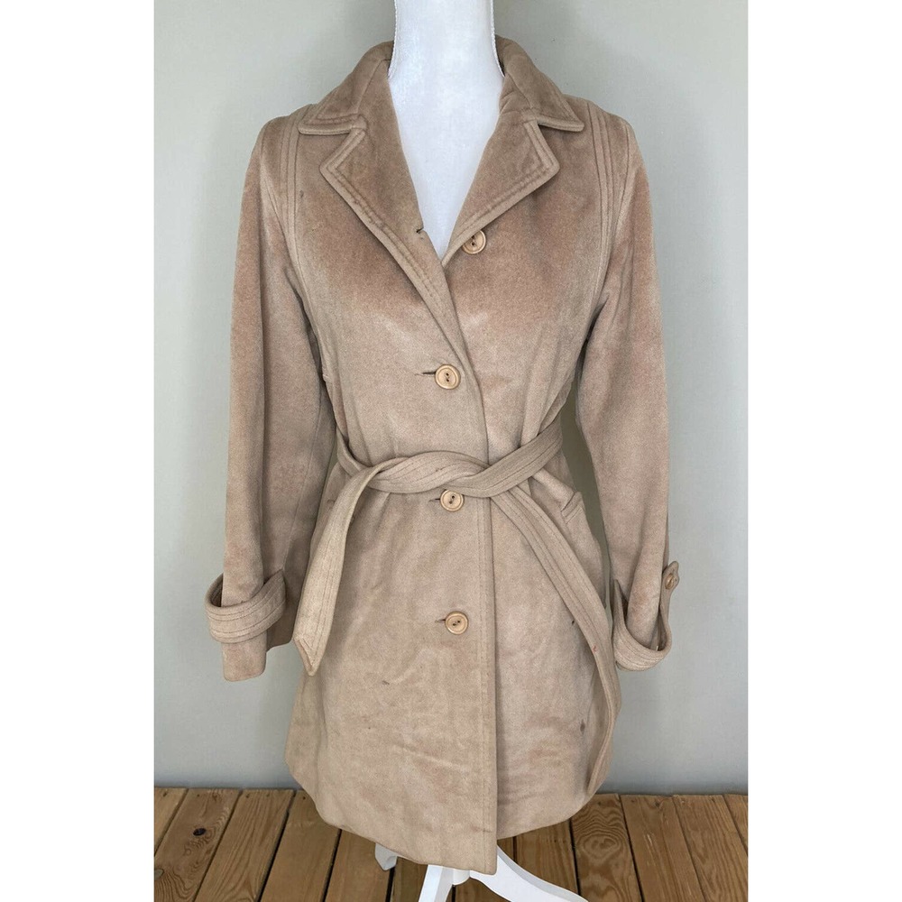 Vintage Juli De Roma Belted Cashmere Trench Coat S
